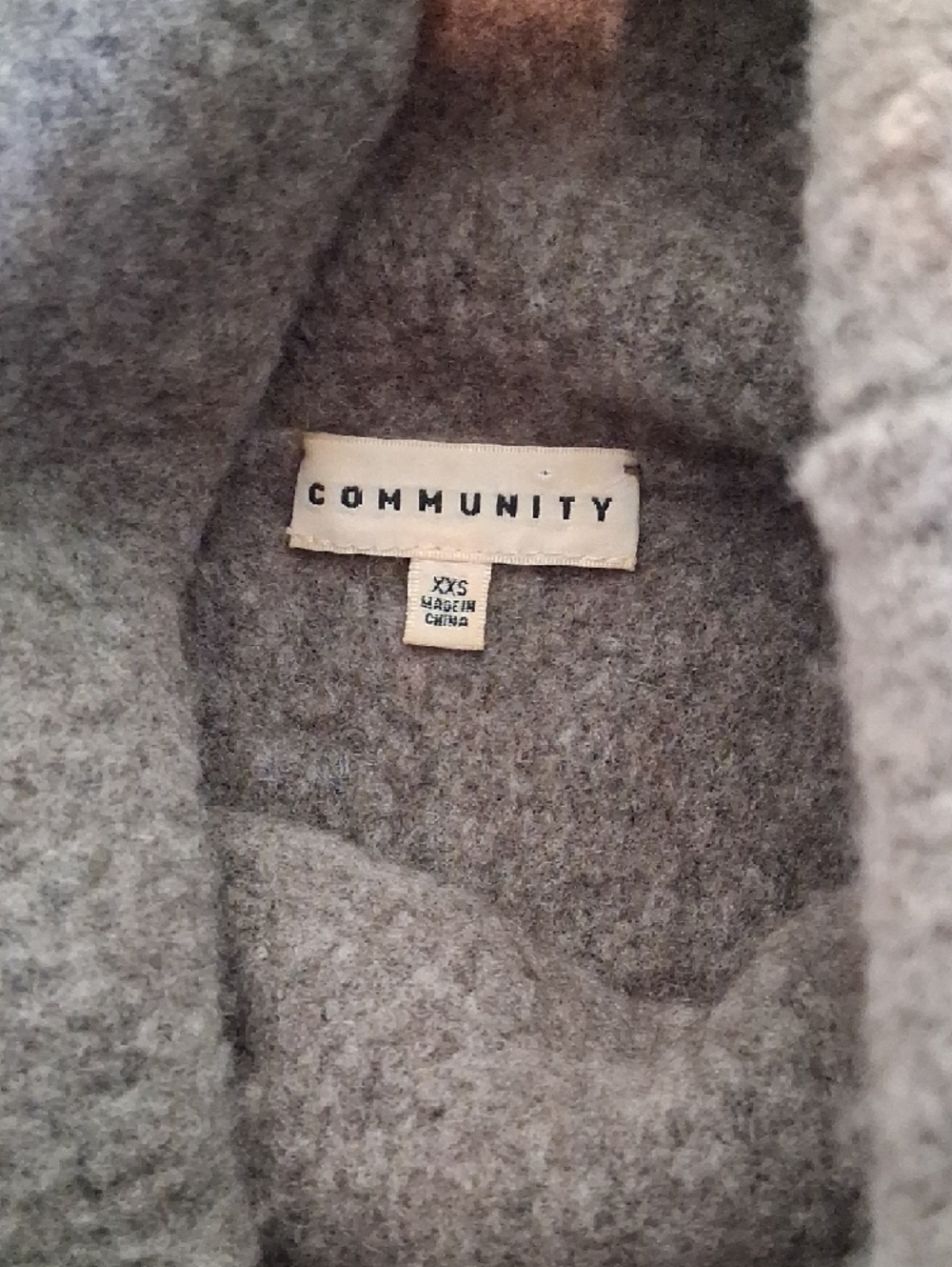 Wool Blend Sleeveless Cowl Turtleneck Sweater Vest - Gray 4582 - Picture 4 of 7